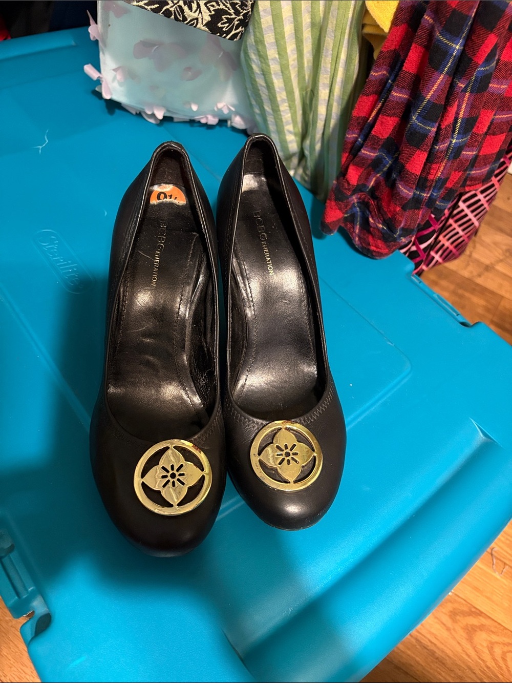 Bcbg generation black wedge heels size 8 1/2 GUC ❤️ #12